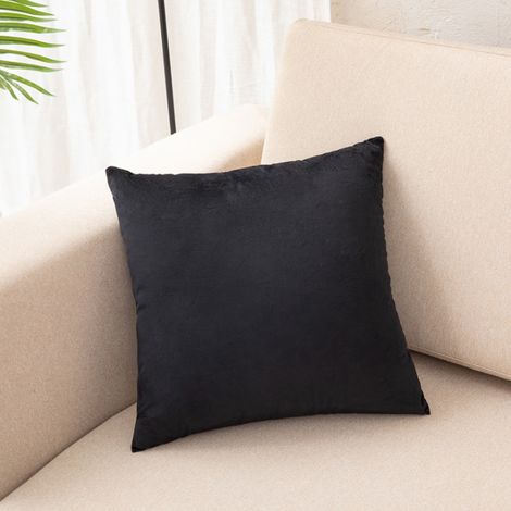 Taie D Oreiller Velours - 2 Pièces - 45 x 45 cm - Fermeture Éclair Invisible - Pour Canapé Chambre Extérieur