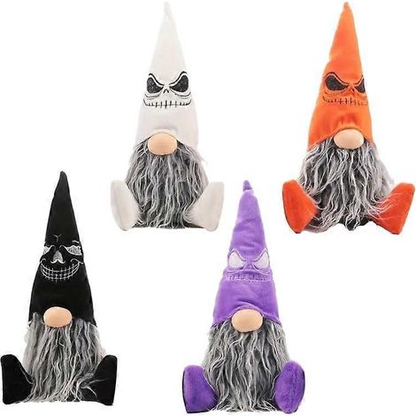 Halloween Doll Halloween Sitting Posture Dwarf Gnome Figure Decoration Plush Elf Decoration Handmade Gnome Doll Halloween Table Decoration Tiered Tray (1/5)