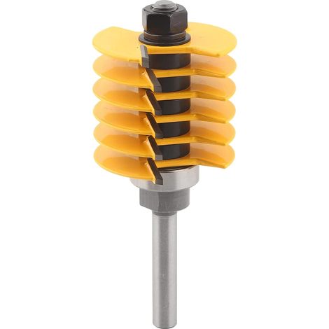 Fraise de menuiserie à tige 8 mm, fraise joint en doigt avec conception anti-retour, lames carbure qualité industrielle pour des coupes précises et brillantes dans la - (1/5)