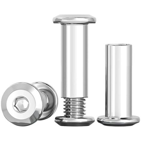 Vis De Connexion M8x20mm Vis De Meubles En Acier Inoxydable Connecteurs De Meubles M8 Lot De 10 Vis De Raccordement (10 Vis Pour Meubles, 10 écrou à Douille) (1/5)