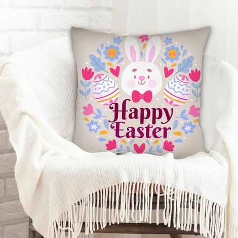 Housse de coussin 45x45 cm carrée lavable en machine pour femme mari petite amie petit ami couple (1/5)