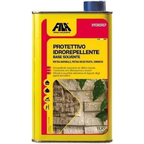 FILA Surface Care Solutions Hydrorep Idrorepellente per Pietra e Cemento, 1 l, 1000 unità