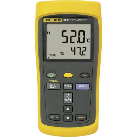 Fluke 52 II Termometro -250 - +1372 °C Sensore tipo J, K, T, E