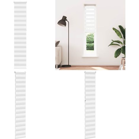 vidaXL Zebrarollo Weiß 50x230 cm Stoffbreite 45,9 cm Polyester (1/5)