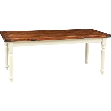 Tavolo allungabile sala da pranzo 200x90 cm Tavolo cucina allungabile in legno massello (1/5)
