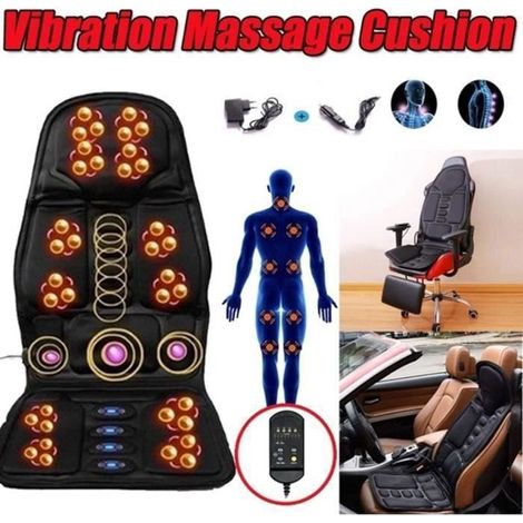 Coussins de massage électriques Coussin de Massage corporel, Coussin de Siège Chauffant, avec 5 Moteurs vibrants, pour l 99254