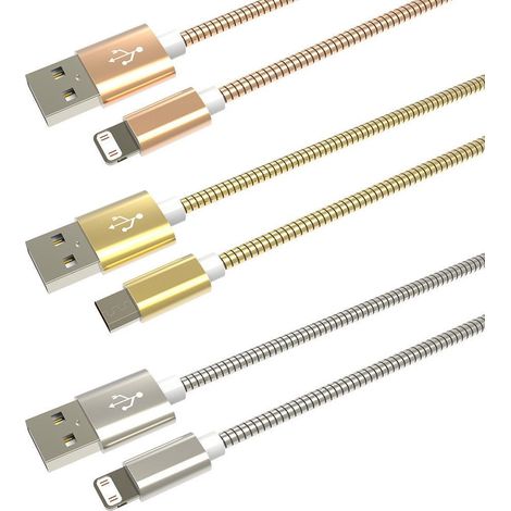 Trade Shop - ACVO ACCIAIO RICARICA TRANSFER VON SMARTPHONE IPHONE IPAD USB RESISTENT -