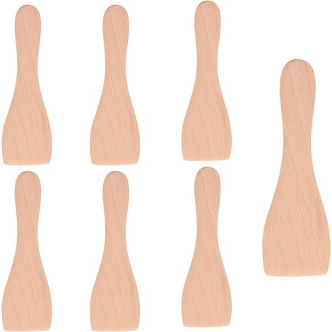 Ersatzteil - Lot de 7 pelles en bois pour Poêlon, spatules raclette - - TEFAL, MOULINEX (1/2)