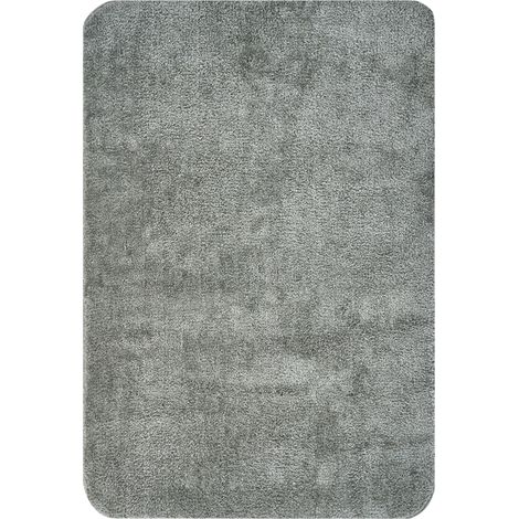 Tappetino da bagno morbido in microfibra con retro antiscivolo 60 x 90 cm Accessori da bagno rettangolari Grigio Urlana