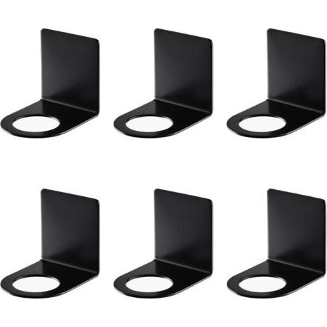 6 Pcs Support Mural pour Pompe à Main, 27/3.3mm Porte Distributeur Crochet Distributeur de Savon Support Mural Acier Inoxydable Porte-Shampooing pour Cuisine, Salle de Bainle (1/5)