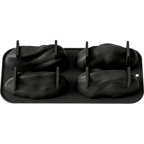 Set di 4 stampi in silicone a forma di pistacchio e noce - Nero