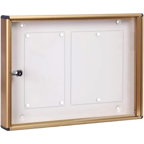 BACHECA PORTA AVVISI 2 FOGLI cm 48x5x h.35 - bronzo