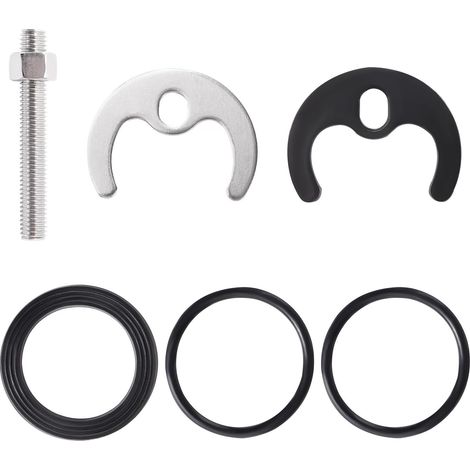 M8 Monobloc Mixer Tap Fitting Kit Single Hole for Kitchen Bathroom Laundry Room Silver (1/5)