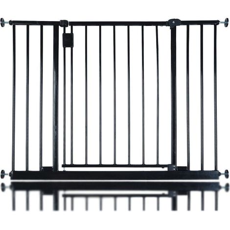 Safetots Extra Wide Hallway Gate, 97cm - 103cm, Black, Pressure Fit Baby Gate for Hallways and Wide Spaces