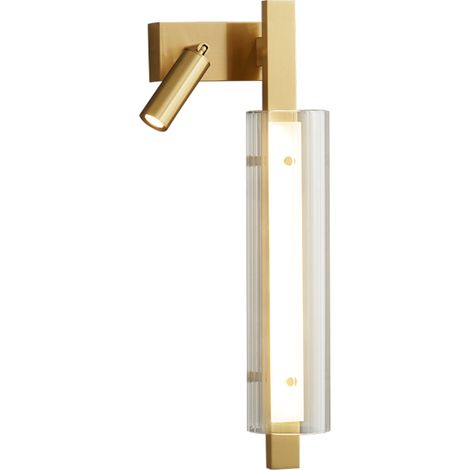Selena - Lampada da parete/luce notturna moderna, 47 cm, ottone dorato