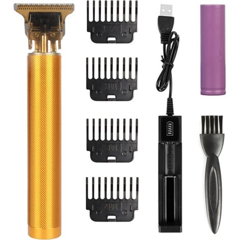 Tondeuse à cheveux électrique USB T9 pour hommes, rasoir de barbier professionnel, tondeuse à barbe sans fil, rasage de barbe, contour en T02384