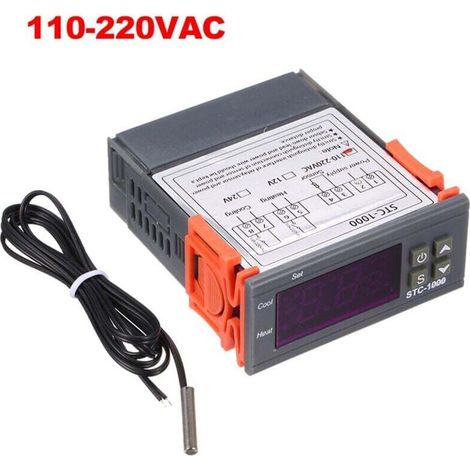 STC-1000 Régulateur de Température Numérique -50 ℃ 99 ℃ Alarme Thermostat Intelligent LED avec Capteur AC110V-220V