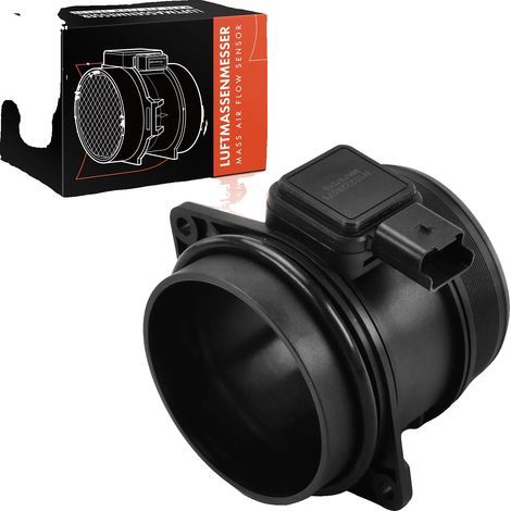 Sensor de flujo de aire másico, compatible con Citroën C5 II RC, Citroën C5 II Break RE, Citroën C6 TD, Peugeot, 3 contactos de conector (1/5)