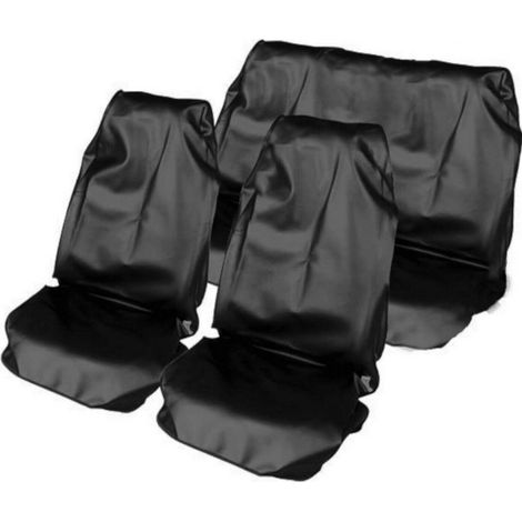 Komplettes, wasserdichtes und strapazierfähiges Sitzschoner-Set für Auto- oder Van-Sitze in Schwarz