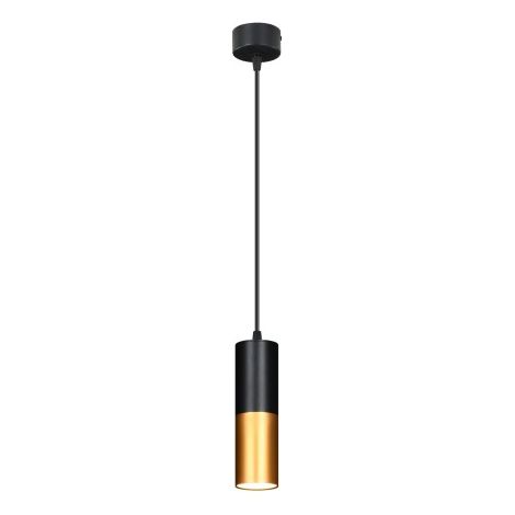 Lampada a sospensione Tuba nero-oro GU10 Ø5,8 Candellux