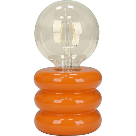 Lámpara Boppo, cerámica, naranja, 9 cm de alto, E27 SEYNAVE (1/4)