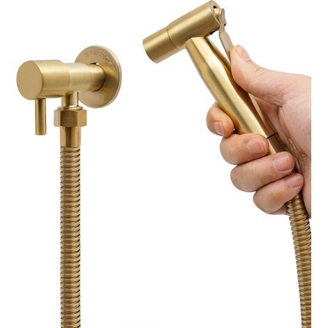 Douchette de bidet dorée pour toilettes, flexible de douchette, pistolet de pulvérisation, accessoire de salle de bain en acier inoxydable 304