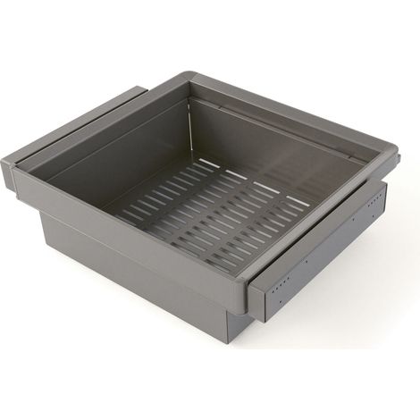 Emuca Quartz Metallschubladensatz und verstellbarer Rahmen für Schränke, Soft-Close- und Vollauszugsführungen, 60-cm-Modul, Ac (1/5)