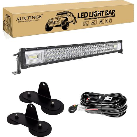 Barra de luz LED, longitud ajustable, diseño impermeable, cable de 81 cm (32 pulgadas) y 405 W. (1/2)