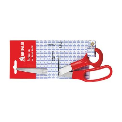Artiglio 4363T tijera de escritorio y manualidades Universal Corte recto Rojo, Acero inoxidable