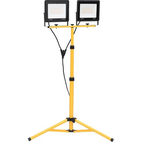 Vidaxl – Projecteur LED 2x100W avec trépied – 14000 lm – Température de couleur 3000K – Angle de faisceau 120° – Boîtier aluminium (1/5)