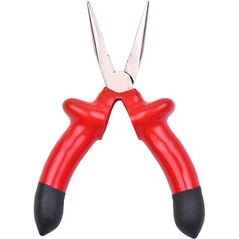 Pince à bec long isolée 6 pouces en acier chrome vanadium CR-V, pince plate pointue avec coupe pour bijouterie (1/4)