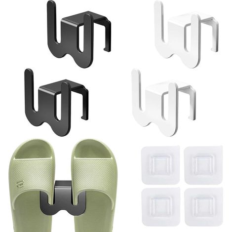 Zapatero de pared de 4 piezas, zapatero colgante, organizador de zapatos, ahorra espacio, para entrada, sala de estar, baño, balcón y pasillo. (1/5)