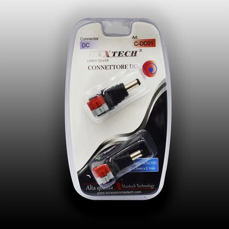 Trade Shop - DC-Stromanschluss 5,5 mm x 2,1 mm Steckeradapter MAXTECH C-DC01 -