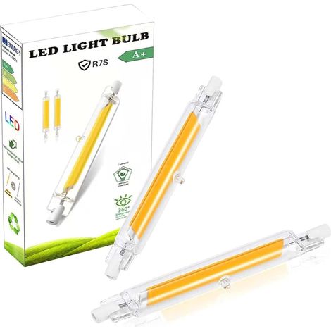 Lot de 2 Ampoules LED R7S 78mm Dimmable 10W Équivalent à 100W Halogène - Sans Scintillement, Blanc Chaud 3000K 1000LM, Faisceau 360°, AC 220-240V (1/5)