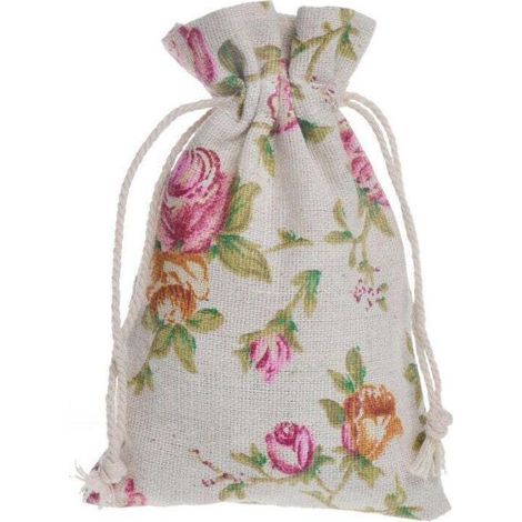 Lot de 50 Sachets de Toile de Jute en Lin, Petits Sacs en Tissu Sachet Coton 10 x 14cm Sac Toile de Jute Pochette Tissu Cordon Sac (1/3)