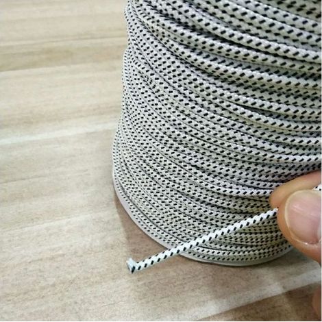 Stores verticaux 3 mm, stores vénitiens à cordon noir et blanc, accessoires de remplacement de cordon, accessoires pour cordons en nylon (10 mètres) (1/5)