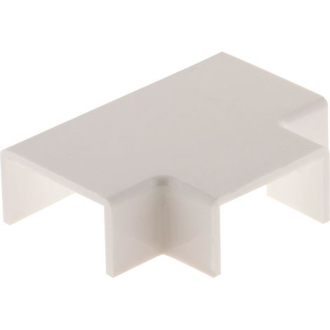 Zenitech – Té pour moulure 20 x 10mm – Couleur blanche – Installation rapide pour angles de dérivation – Protection optimale des câbles (1/4)