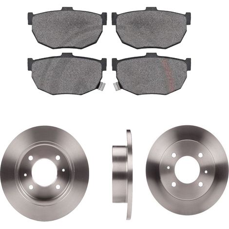 KIT FRENI POSTERIORI compatibile con HYUNDAI ELANTRA (XD,HD) - DISCHI + PASTIGLIE OEM: FDB638, FDB4247 / 16563 , 18280 /SOSTITUZIONE DIRETTA/BASSA POLVERE/SILENZIOSO (1/5)