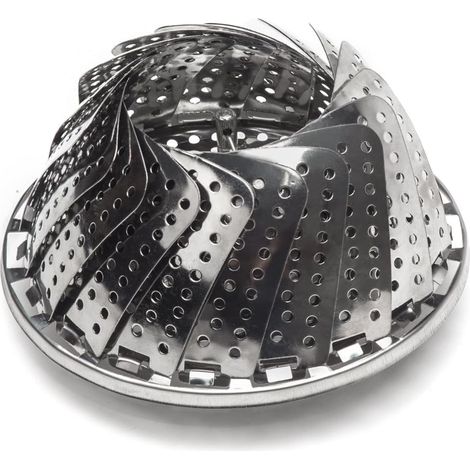 royaluxe - Panier Vapeur INOX,14cm Cuit Vapeur Inoxydable pour Autocuiseur, Panier pour Cuire à la Vapeur, Fleur Marguerite Cuisson Vapeur