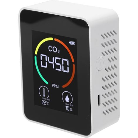 CO2-Detektor, Kohlendioxid-Konzentrationsmesser, Temperatur- und Feuchtigkeitsmessgerät (1/5)