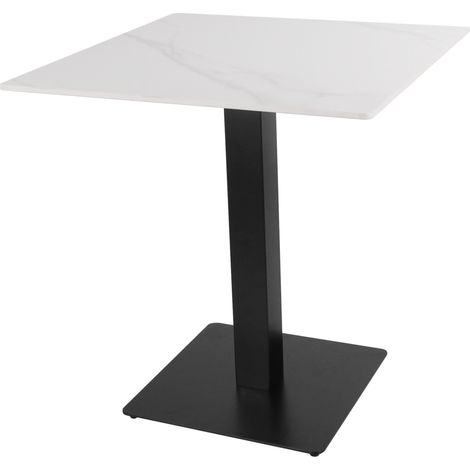 Tavolo bar pietra sinterizzata effetto marmo uso interno esterno 70x70 cm (1/4)