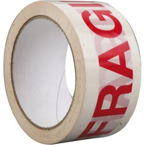 Rotolo di nastro bianco molto fragile 132mt x48mm