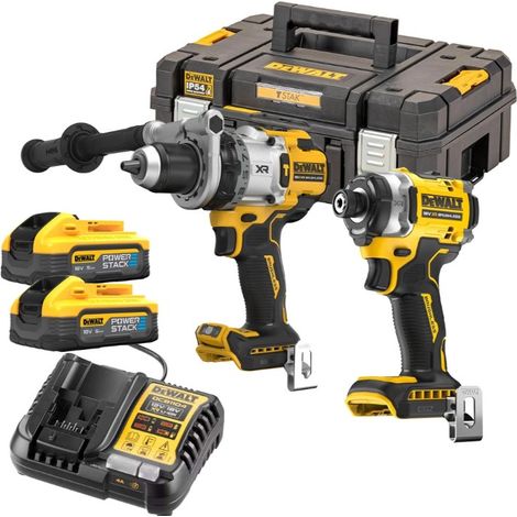 Dewalt DCK2200H2T 18v XR Brushless Twin Kit - DCD1007 Combi Drill / DCF860 Impact Driver Powerstack Batteries (1/5)