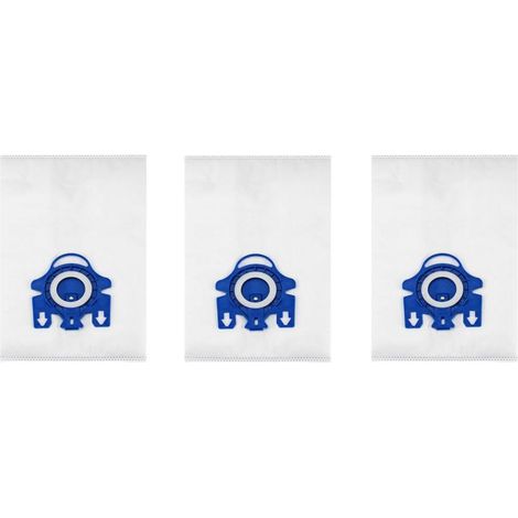 Compatible avec les aspirateurs Miele GN : Sacs à poussière 3D en non-tissé (Lot de 3) — Bleu (1/5)