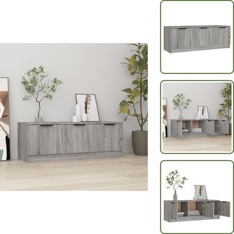 Meuble TV Sonoma gris 102x35x36,5 cm Bois d'ingénierie - Meubles Tv - Meuble Tv - Support Tv - Unité Tv - Meuble Salon (1/5)