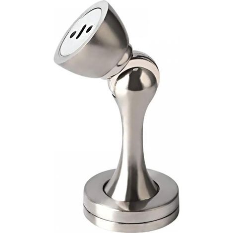 Fermaporta magnetico, fermaporta a parete, chiusura magnetica potente, in metallo massiccio, 1 pezzo, argento (1/4)