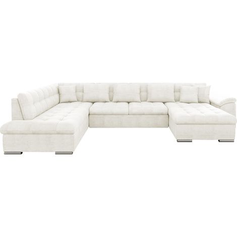 Sofá rinconero Comfivo Gemma, Flow 6, Función de descanso, Almacenaje, 348x205x76cm, 0