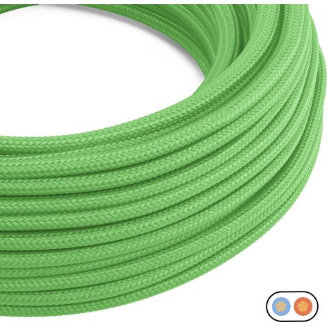 Creative-Cables Câble électrique plat original 2x0,75 mm² (1 m, Lime PM18)