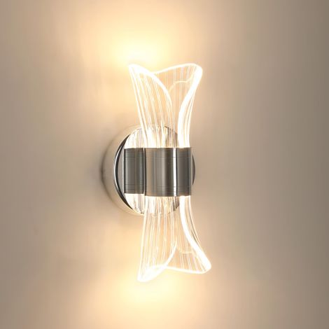 Applique Murale Intérieure, 12W 3 Températures Lampe Murale Chromé (1/5)