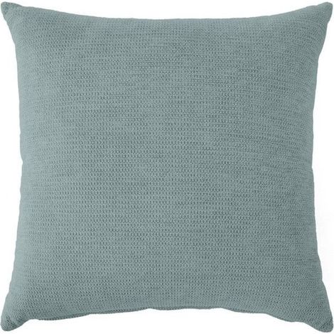 1 coussin Polette, tissu texturé, 60x60 cm, bleu, salon / chambre / canapé